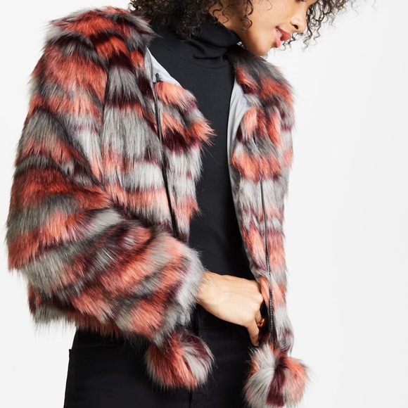 Ramy Brook Camo faux fur Krissy jacket - Picture 11 of 11